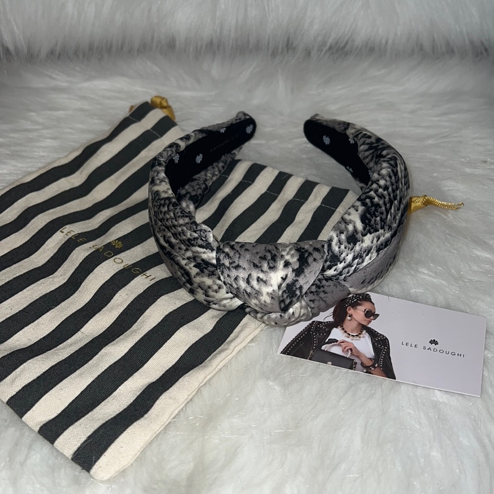 Lele Sadoughi snake print headband